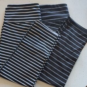 Athleta 2 medium Striped Leggings